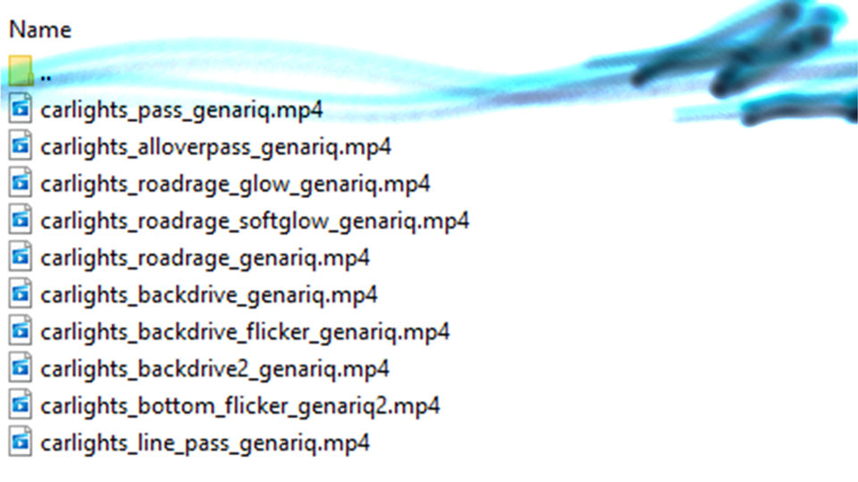 Car Lights Pass Overlays - Genariq