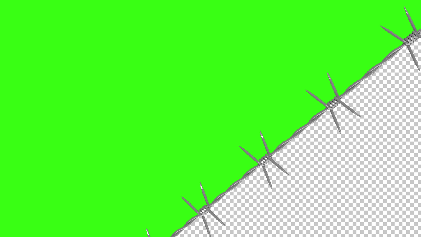 barbed wire green screen transparent overlay