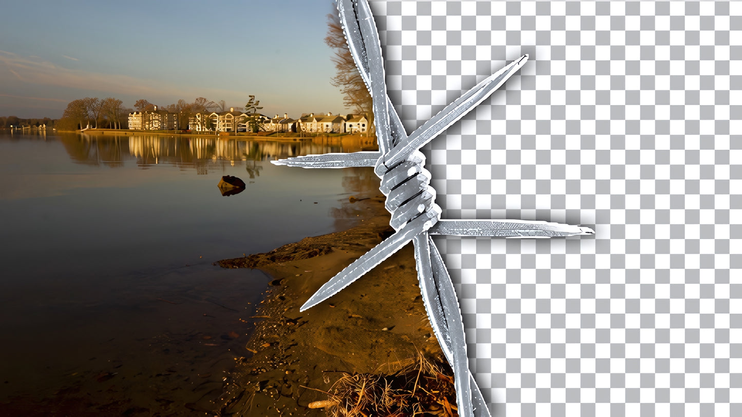 barbed wire green screen transparent overlay