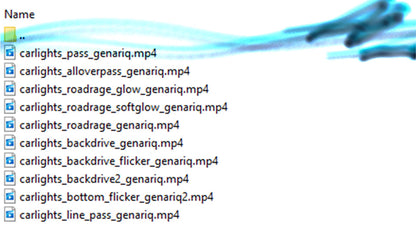 Car Lights Pass Overlays - Genariq