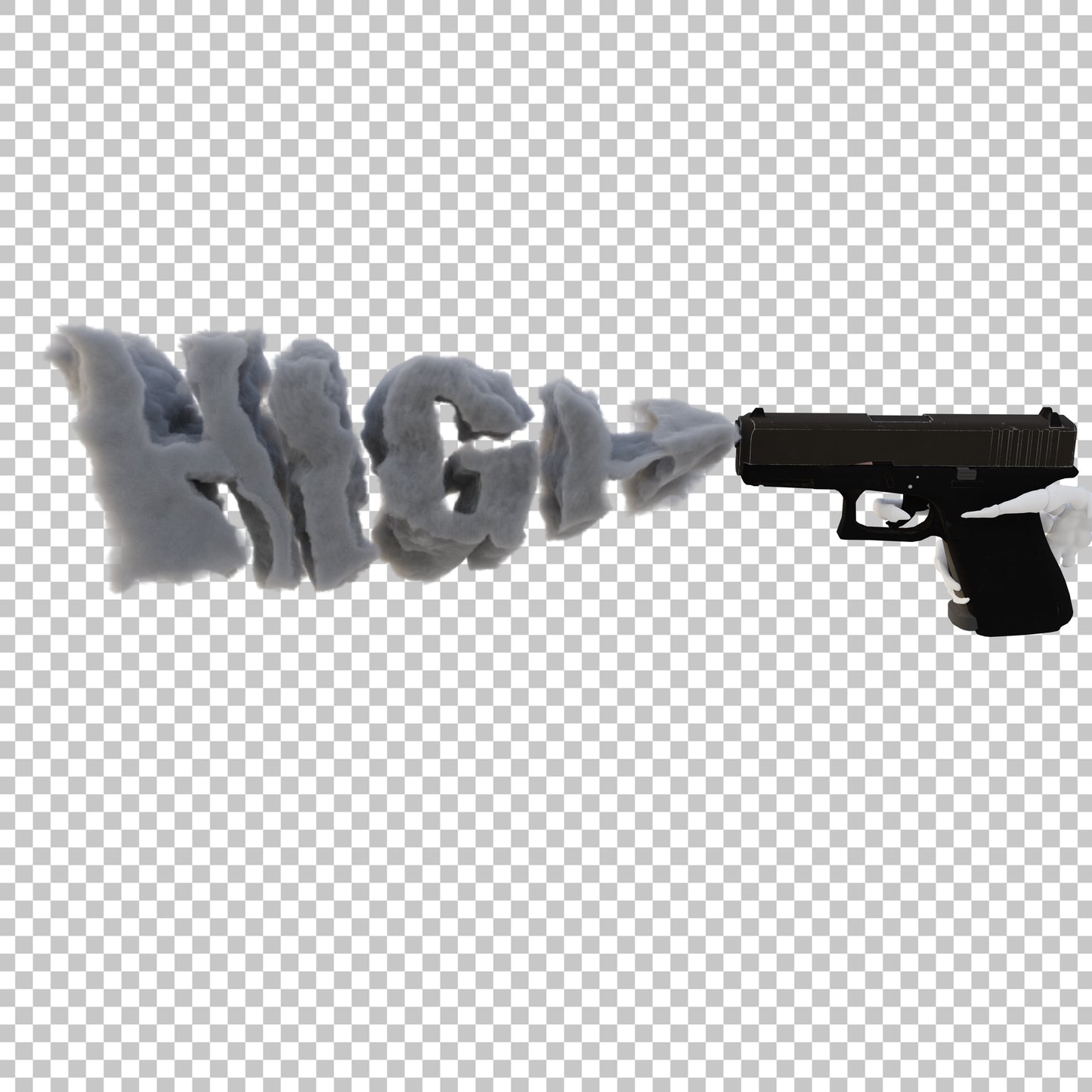 Skeleton Hand Gun PNG - Genariq