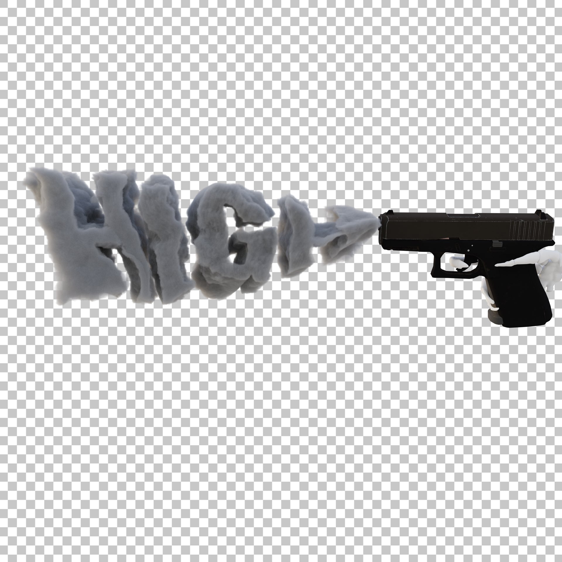 Skeleton Hand Gun PNG - Genariq