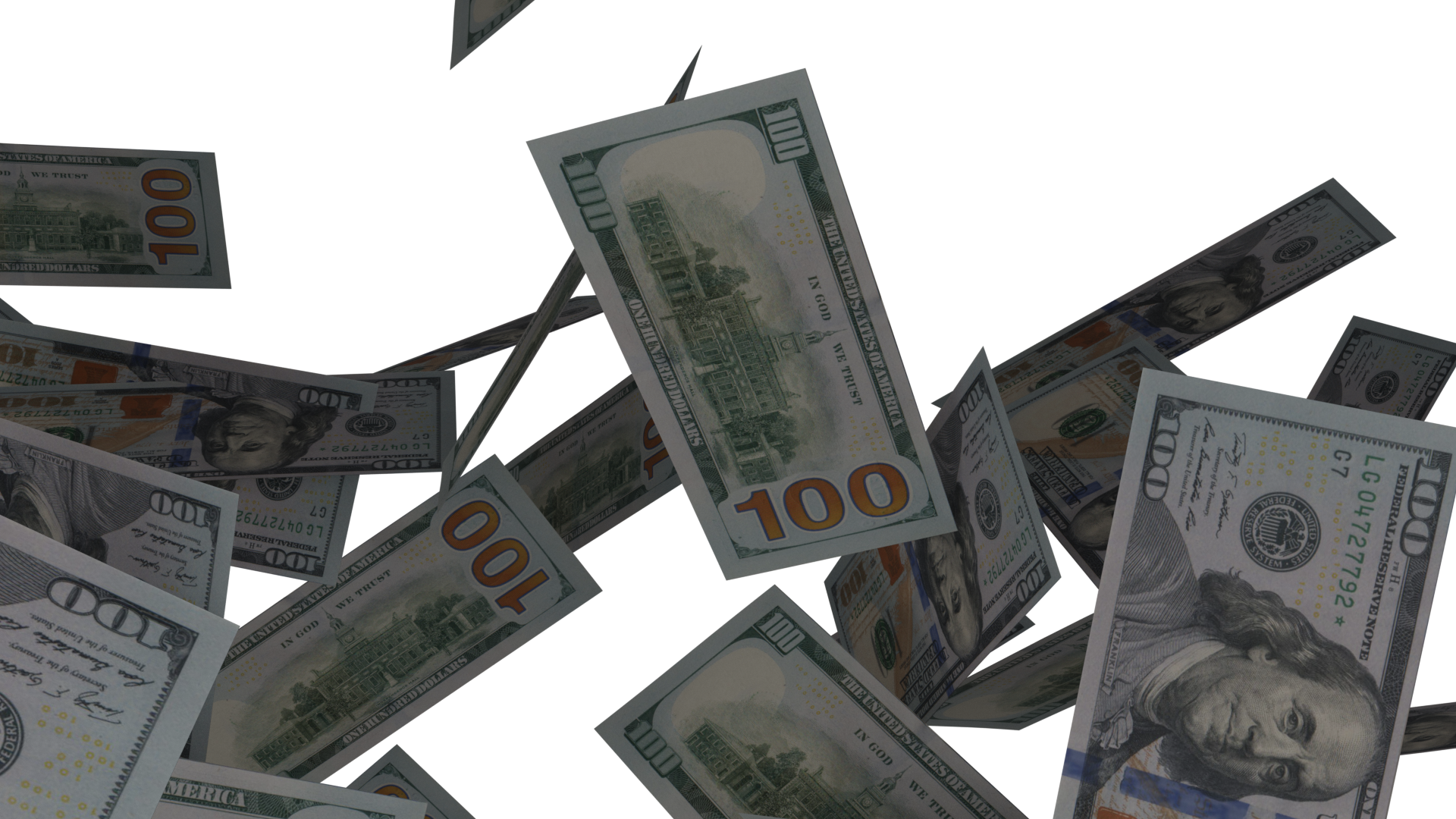100 dollar bill pass transition overlay